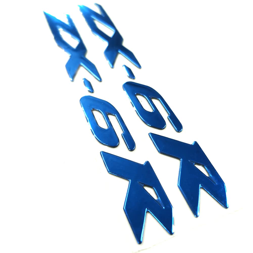 Blue 3D Logo Emblem Sticker Decal Polish Gloss Raise Up Compatible